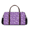 Purple And White Lavender Pattern Print Duffel Bag