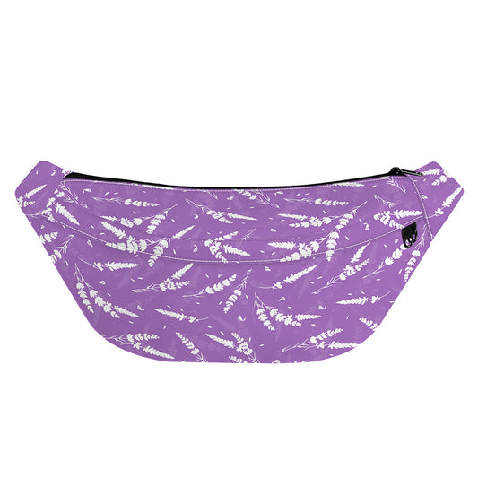 Purple And White Lavender Pattern Print Fanny Pack