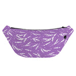 Purple And White Lavender Pattern Print Fanny Pack