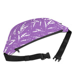 Purple And White Lavender Pattern Print Fanny Pack