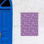 Purple And White Lavender Pattern Print Garden Flag