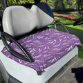 Purple And White Lavender Pattern Print Golf Cart Seat Cover