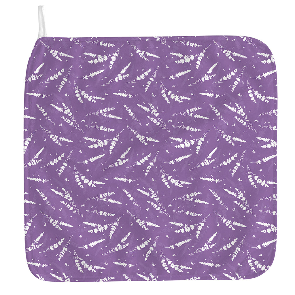 Purple And White Lavender Pattern Print Hand Towel