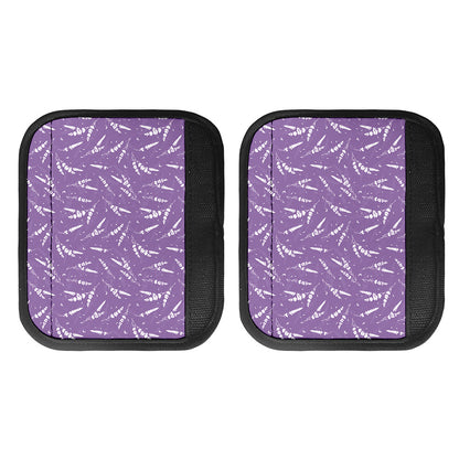 Purple And White Lavender Pattern Print Handle Covers