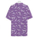 Purple And White Lavender Pattern Print Hawaiian Shirt