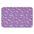 Purple And White Lavender Pattern Print Indoor Door Mat