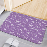 Purple And White Lavender Pattern Print Indoor Door Mat