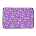 Purple And White Lavender Pattern Print Kitchen Mat
