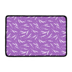 Purple And White Lavender Pattern Print Kitchen Mat