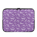 Purple And White Lavender Pattern Print Laptop Sleeve