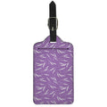 Purple And White Lavender Pattern Print Luggage Tag