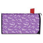 Purple And White Lavender Pattern Print Mailbox Cover