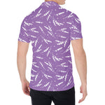 Purple And White Lavender Pattern Print Men's Shirt