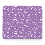Purple And White Lavender Pattern Print Mouse Pad
