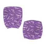 Purple And White Lavender Pattern Print Office Chair Cover