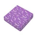 Purple And White Lavender Pattern Print Outdoor Seat Cushion Cover