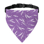 Purple And White Lavender Pattern Print Over The Collar Dog Bandana