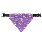 Purple And White Lavender Pattern Print Over The Collar Dog Bandana