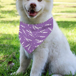 Purple And White Lavender Pattern Print Over The Collar Dog Bandana
