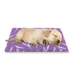 Purple And White Lavender Pattern Print Pet Cooling Mat Cover