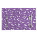 Purple And White Lavender Pattern Print Placemat
