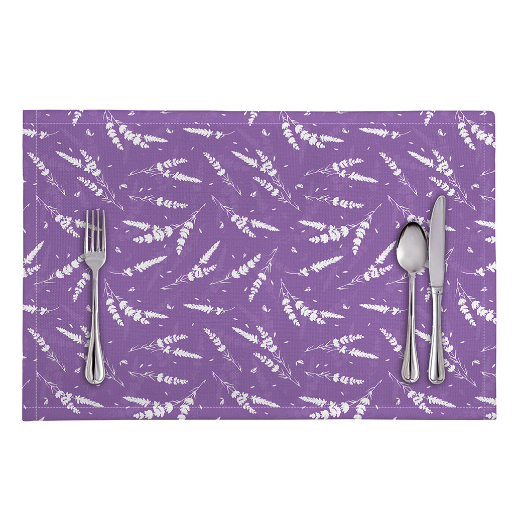 Purple And White Lavender Pattern Print Placemat