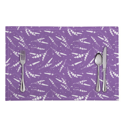 Purple And White Lavender Pattern Print Placemat