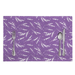 Purple And White Lavender Pattern Print Placemat