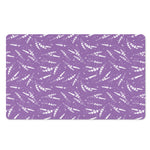 Purple And White Lavender Pattern Print Polyester Doormat