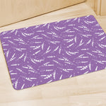 Purple And White Lavender Pattern Print Polyester Doormat