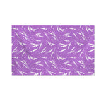 Purple And White Lavender Pattern Print Polyester Flag