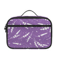Purple And White Lavender Pattern Print Portable Lunch Bag