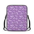 Purple And White Lavender Pattern Print Rectangular Crossbody Bag