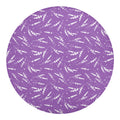 Purple And White Lavender Pattern Print Round Blanket
