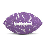 Purple And White Lavender Pattern Print Rugby Ball