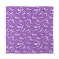 Purple And White Lavender Pattern Print Silk Bandana
