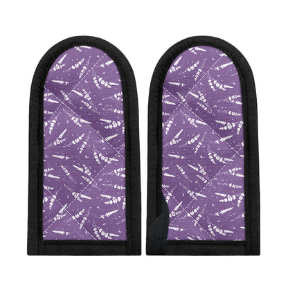 Purple And White Lavender Pattern Print Skillet Handle Cover