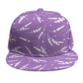 Purple And White Lavender Pattern Print Snapback Cap