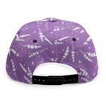 Purple And White Lavender Pattern Print Snapback Cap