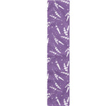 Purple And White Lavender Pattern Print Table Runner