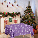 Purple And White Lavender Pattern Print Tablecloth