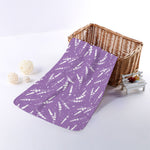 Purple And White Lavender Pattern Print Towel