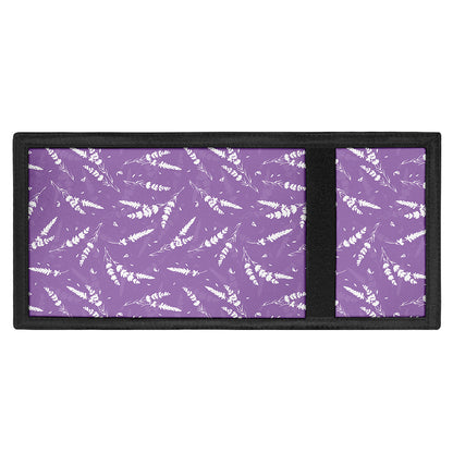 Purple And White Lavender Pattern Print Trifold Wallet