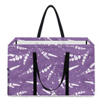 Purple And White Lavender Pattern Print Utility Tote Bag