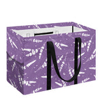 Purple And White Lavender Pattern Print Utility Tote Bag