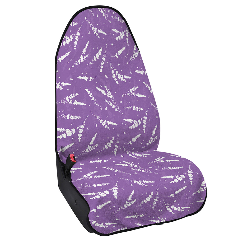 Purple And White Lavender Pattern Print Waterproof Car Seat Cover