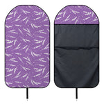 Purple And White Lavender Pattern Print Waterproof Car Seat Cover