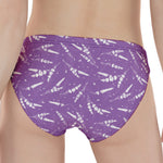 Purple And White Lavender Pattern Print Women's Panties