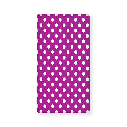 Purple And White Polka Dot Pattern Print Baby Crib Sheet