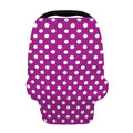 Purple And White Polka Dot Pattern Print Baby Seat Cover